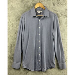 Mizzen+Main Navy Patterned Button-Down Shirt